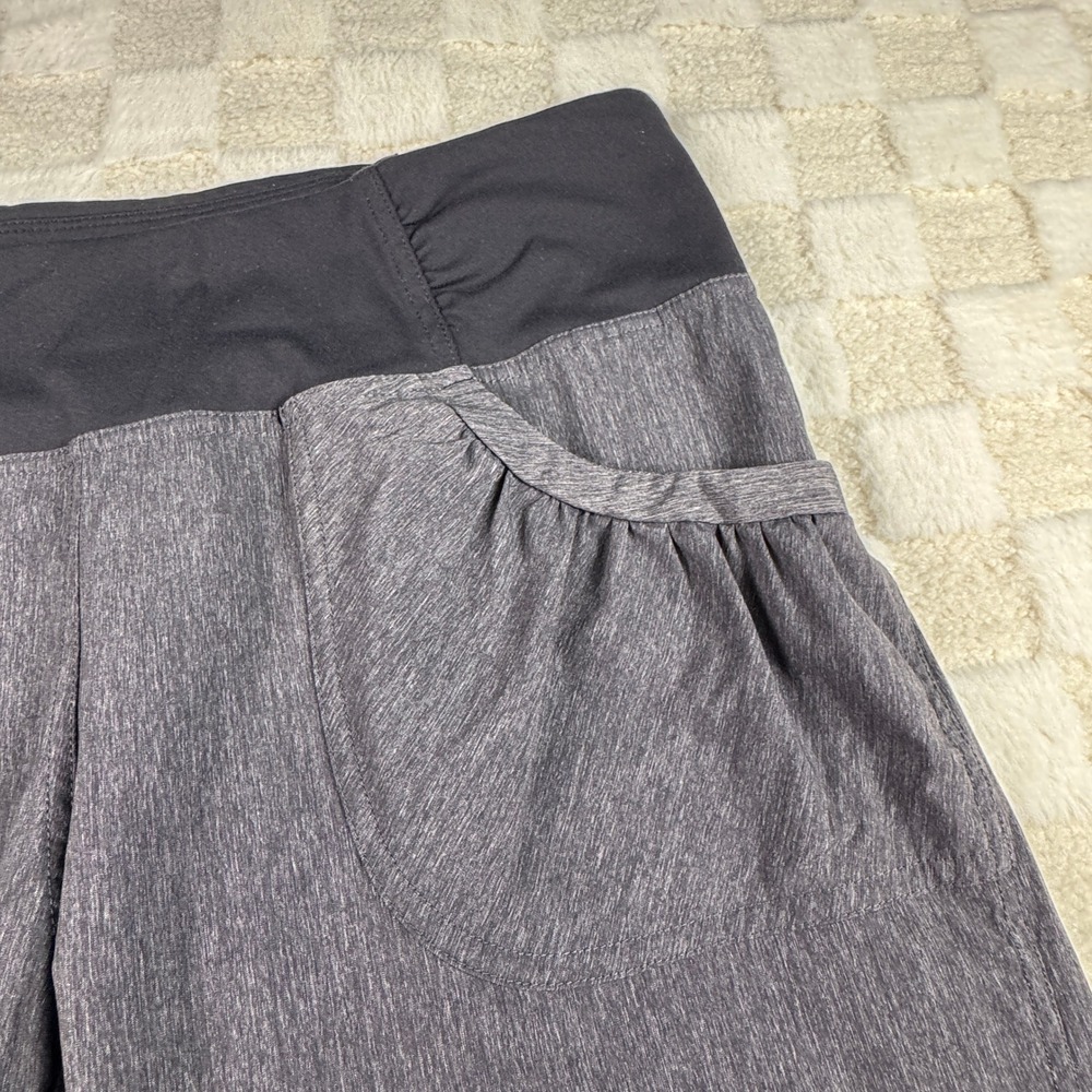 Prana Gray Wide-Leg Maternity/Active Trousers with Black Waistband - Picture 7 of 11